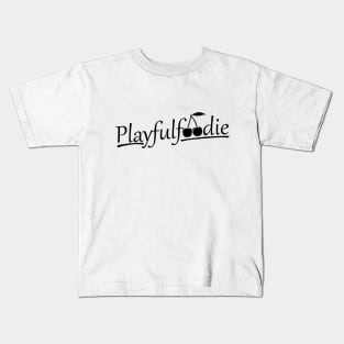 Playfulfoodie text logo Kids T-Shirt